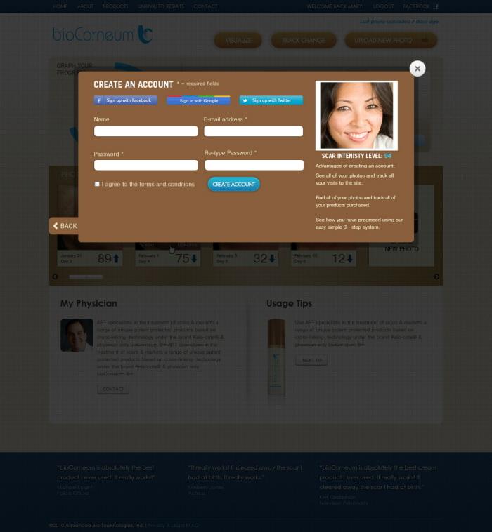 bioCorneum Website - Image 2